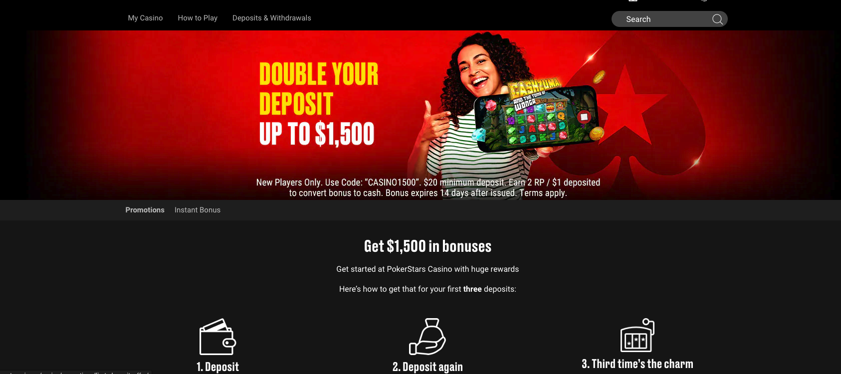 Pokerstars Double Deposit Screenshot 